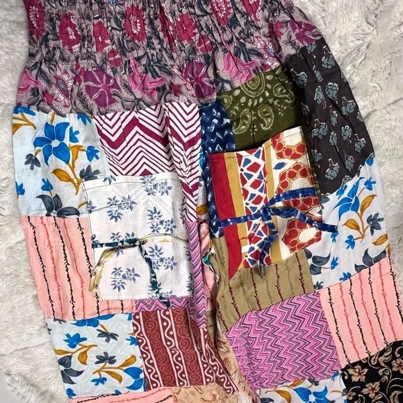 Patchwork Boho Pants, NWOT, Size Smalll/Medium.See Measurements. - Picture 6 of 7